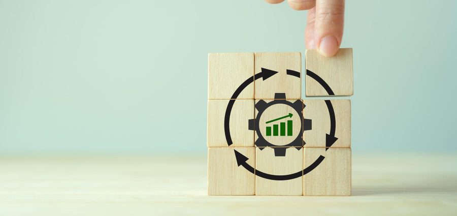 Continuous improvement concept. Solving problems, improving organizational processes. Creating continuous improvement mindset. Project and process management, lean improvement technique, kaizen.