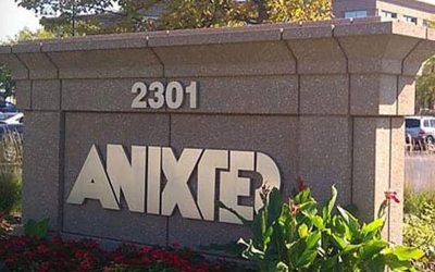 Anixter company sign in front of office