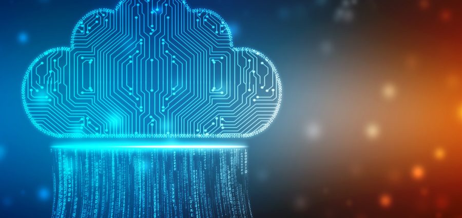 2d illustration of  Cloud computing, Cloud computing and Big dat