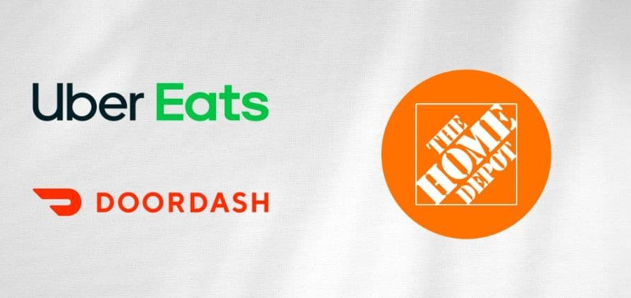 Home Depot and Uber Eats.DoorDash