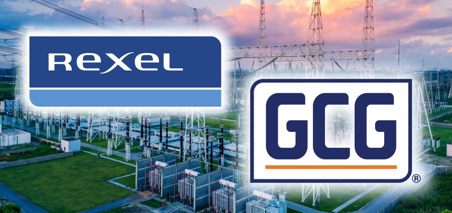 Aerial view of a high voltage substation.Industrial power tower background.