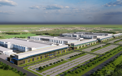 Lead photo: An artist rendering of Micron’s planned megafab facility in Clay, NY. (photo courtesy of Micron)