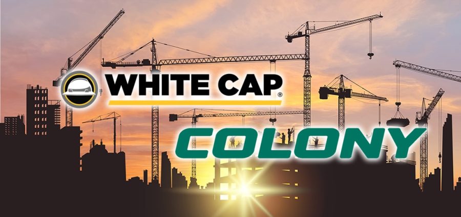 Vector with house building at sunset. Big Construction site with a tower cranes. Panoramic view of the construction site. Construction of business centers, shopping centers, residential buildings.
