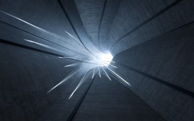3d rendering, dark science-fiction tunnel, dark background. Computer digital background.
