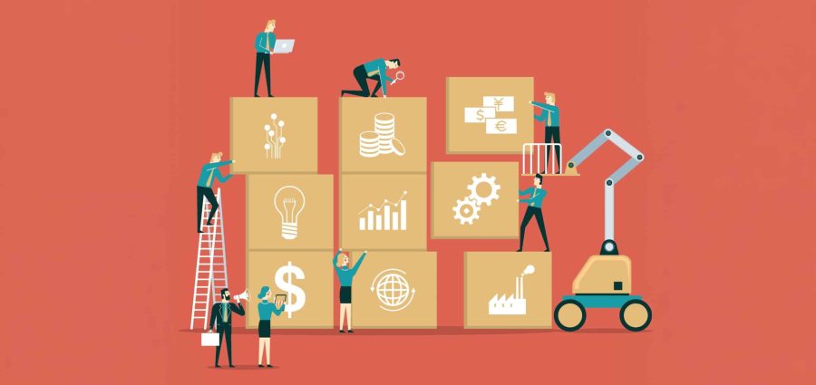 Financial investment, analytics with growth report