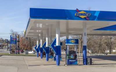 Englewood - Circa November 2021: Sunoco Retail gas station. Sunoco is a Subsidiary of Energy Transfer Partners.