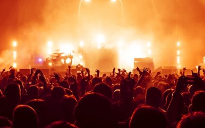 View Of Crowd At Illuminated Music Concert